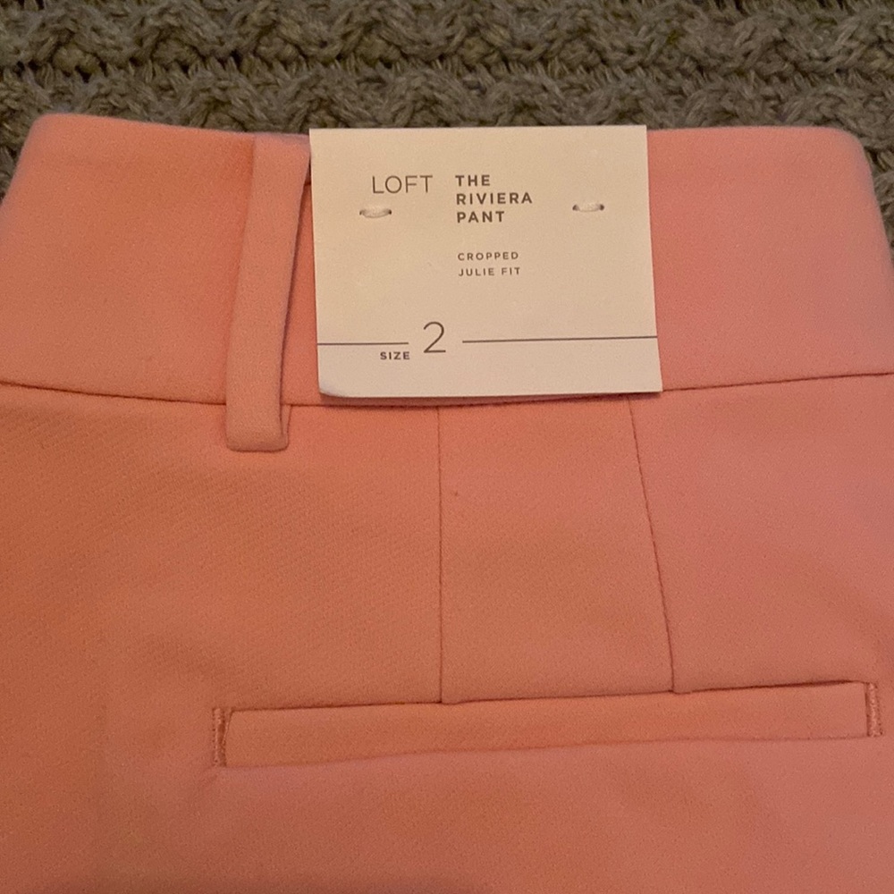 Loft Pink Cropped Julie Fit Trousers